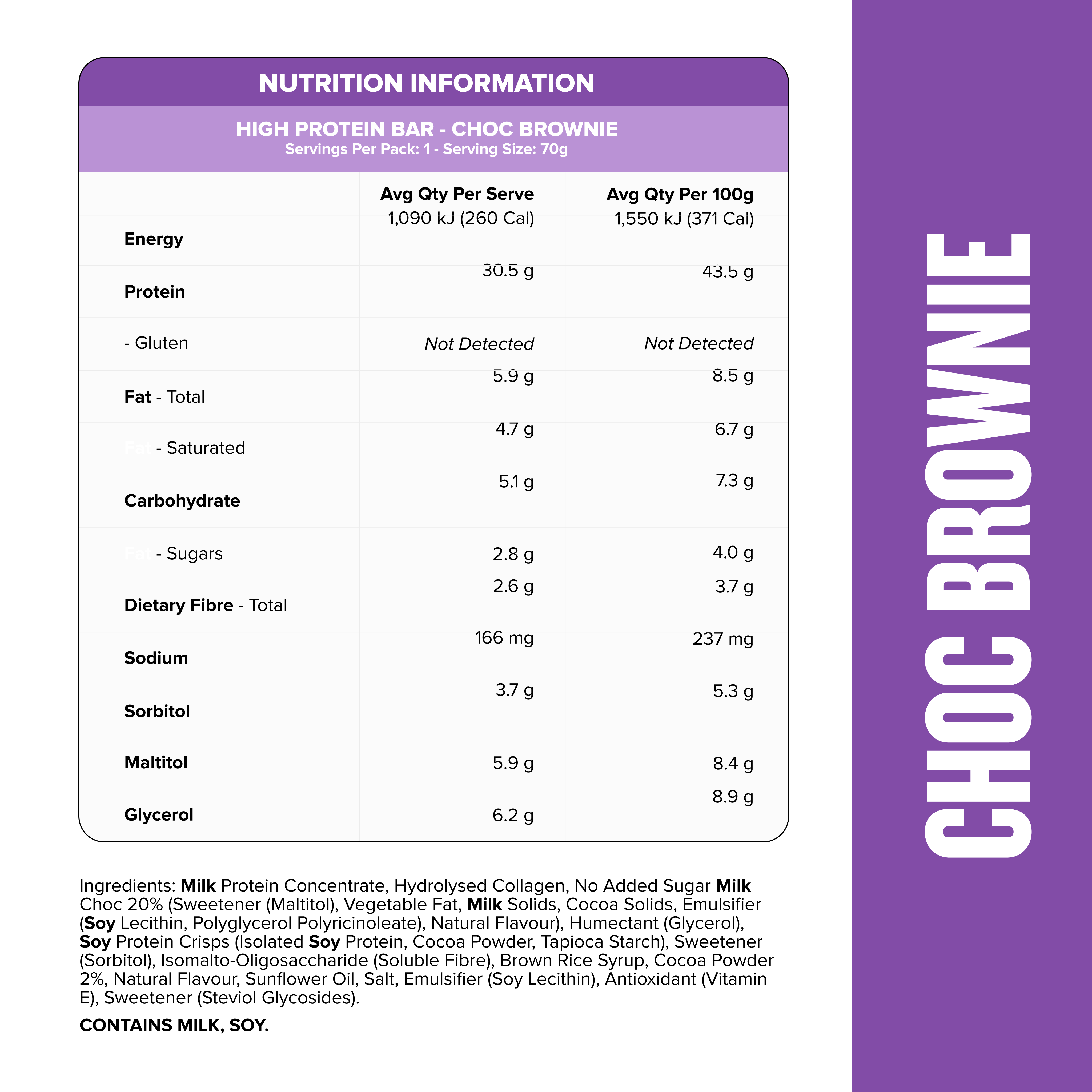 HIGH PROTEIN BAR - Choc Fudge Brownie - Box of 12-Protein Bars-MNSUPPS0417-19359054001906-2-Muscle Nation