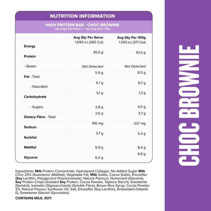 HIGH PROTEIN BAR - Choc Fudge Brownie - Box of 12-Protein Bars-MNSUPPS0417-19359054001906-2-Muscle Nation