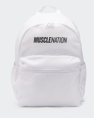 Muscle Nation Backpack - White-Accessories-ACC1125217WHT-MNAPPRL47986-1-Muscle Nation