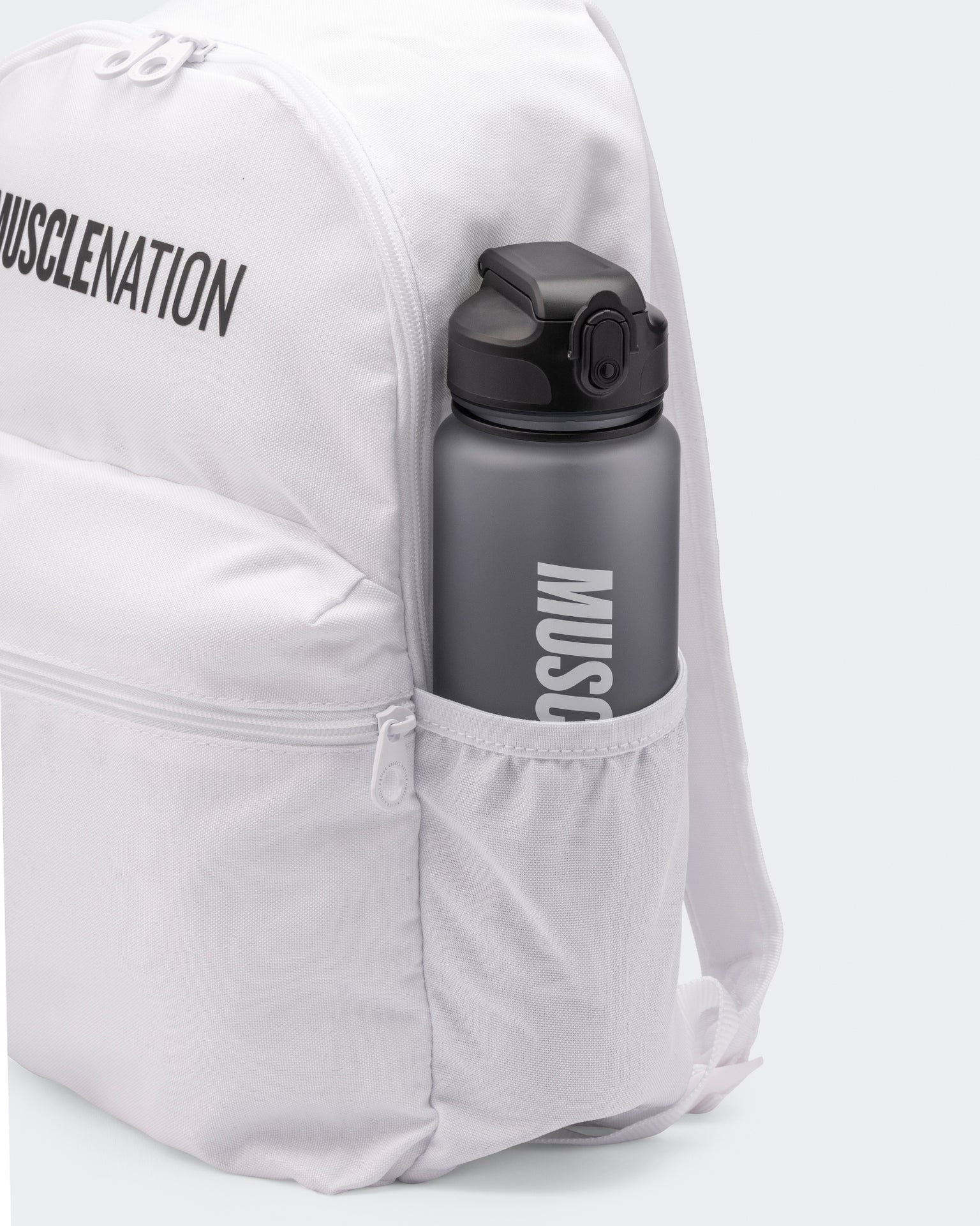 Muscle Nation Backpack - White-Accessories-ACC1125217WHT-MNAPPRL47986-2-Muscle Nation