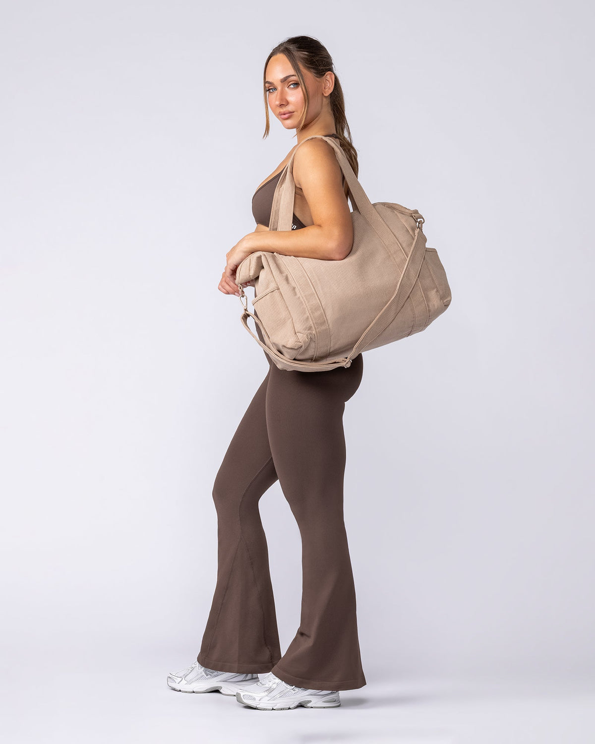 Muscle Nation Corduroy Tote Bag - Latte