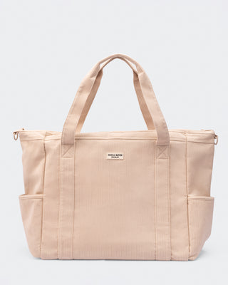 Muscle Nation Corduroy Tote Bag - Soft Beige-Accessories-ACC1125222SBEI-MNAPPRL47989-2-Muscle Nation