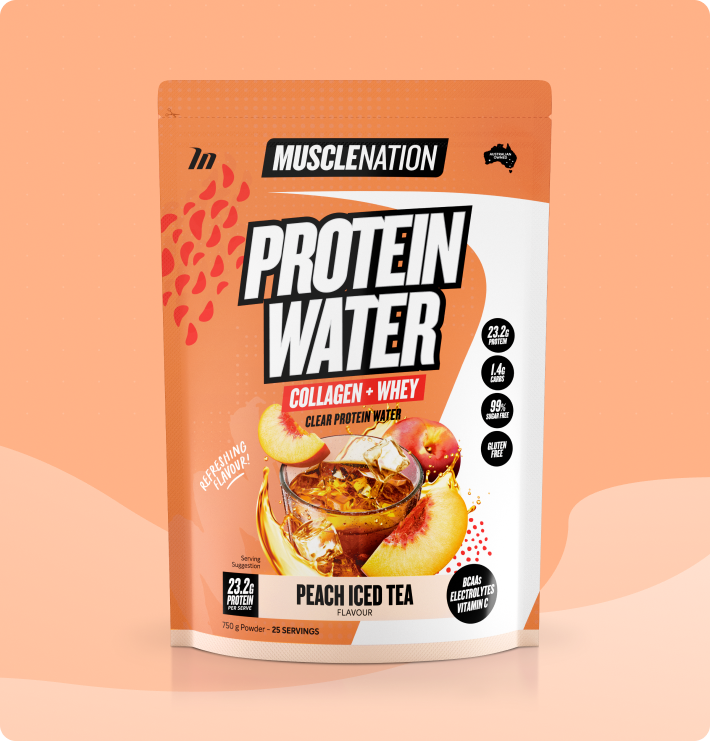PROTEIN WATER - Peach Iced Tea - 25 serves 750g-Protein Waters-MNSUPPS0331-9359054001299-1-Muscle Nation