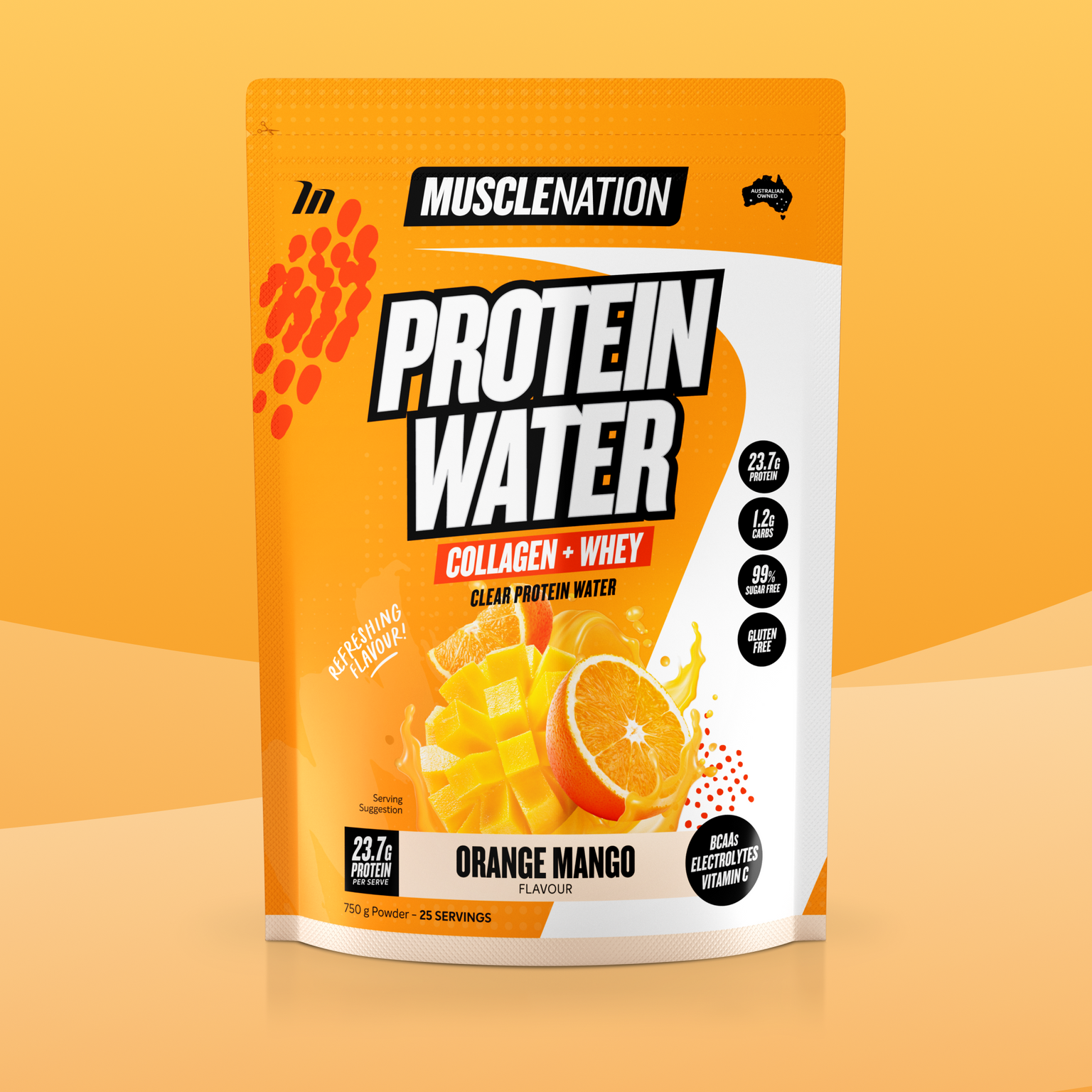 PROTEIN WATER - Orange Mango - 25 serves-Protein Waters-MNSUPPS0332-9359054001305-1-Muscle Nation