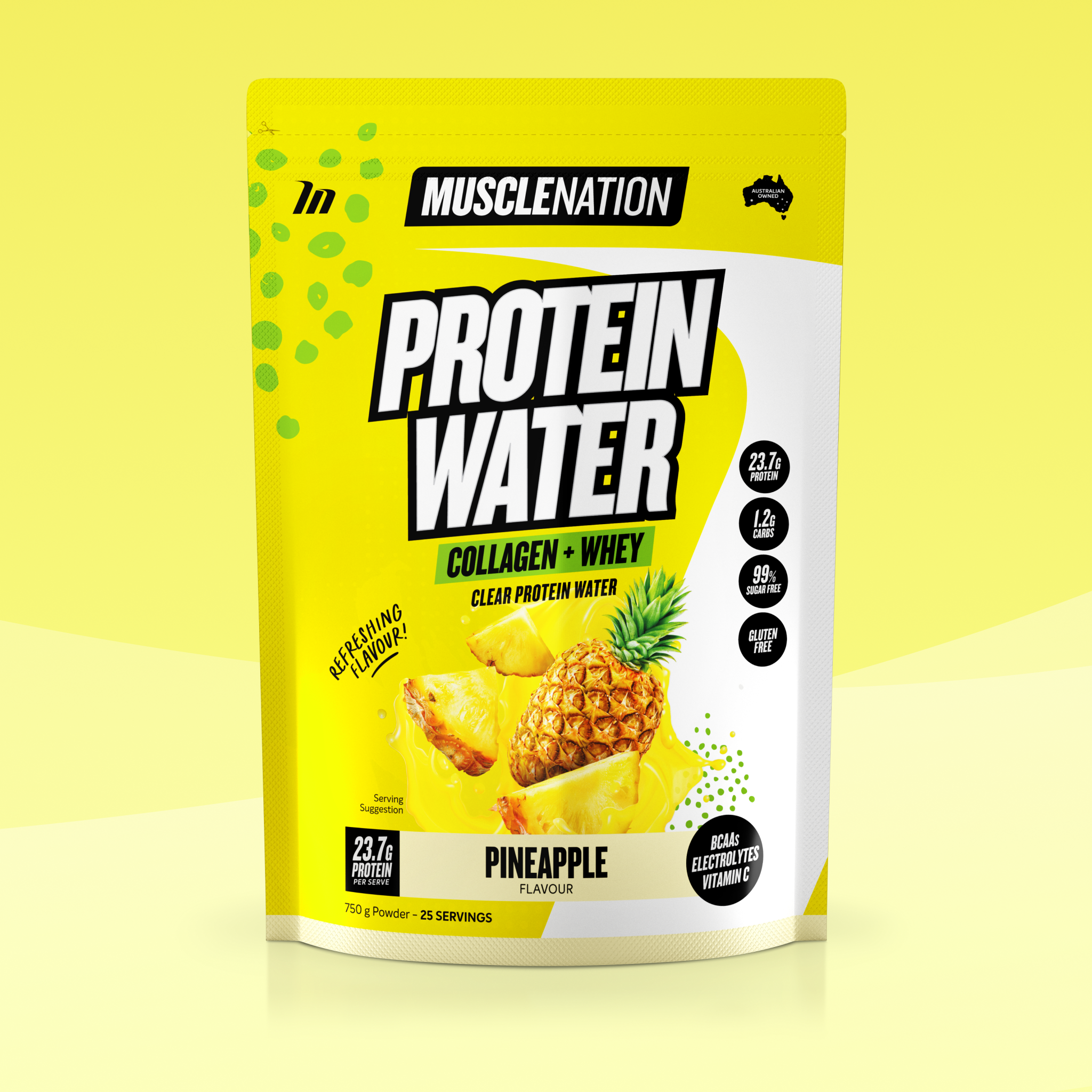 PROTEIN WATER - Pineapple - 25 serves 750g-Protein Waters-MNSUPPS0330-9359054001282-1-Muscle Nation
