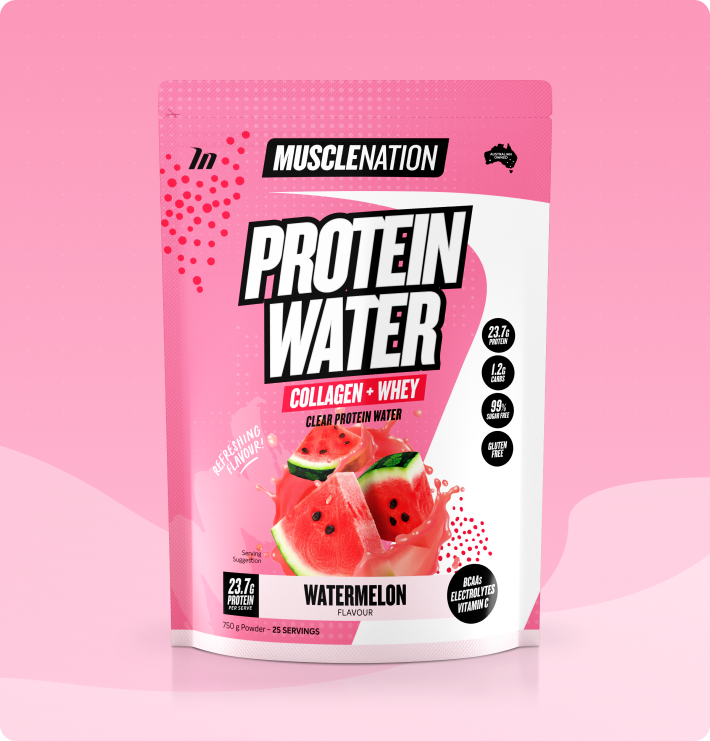 PROTEIN WATER - Watermelon - 25 serves 750g-Protein Waters-MNSUPPS0329-9359054001275-1-Muscle Nation