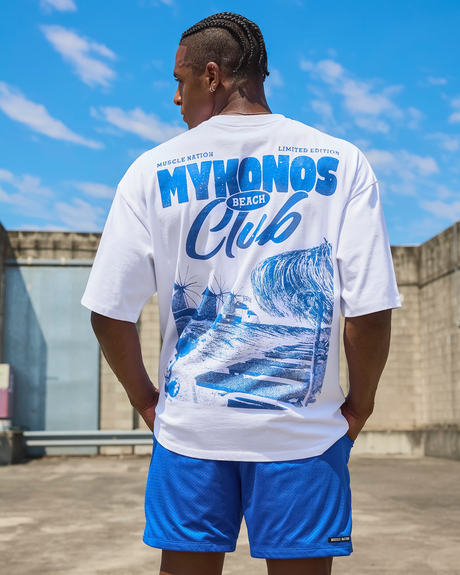 Mykonos Oversized Tee - White-T-Shirts-XXS-1125180WHT-XXS-MNAPPRL47599-1-Muscle Nation