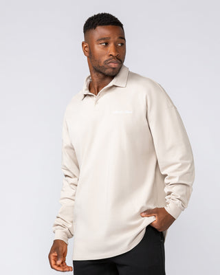 Off Duty Rugby Jersey - Cream-Long Sleeve T-Shirts-XS-042502CREAM-XS-MNAPPRL42495-2-Muscle Nation