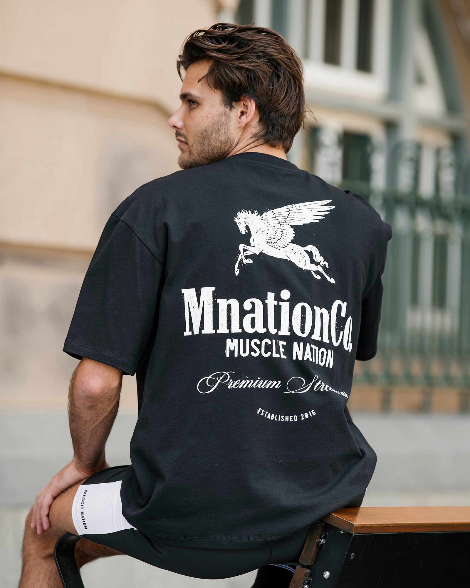 Pegasus Oversized Tee - Black-T-Shirts-XS-1125183BLK-XS-MNAPPRL47671-1-Muscle Nation