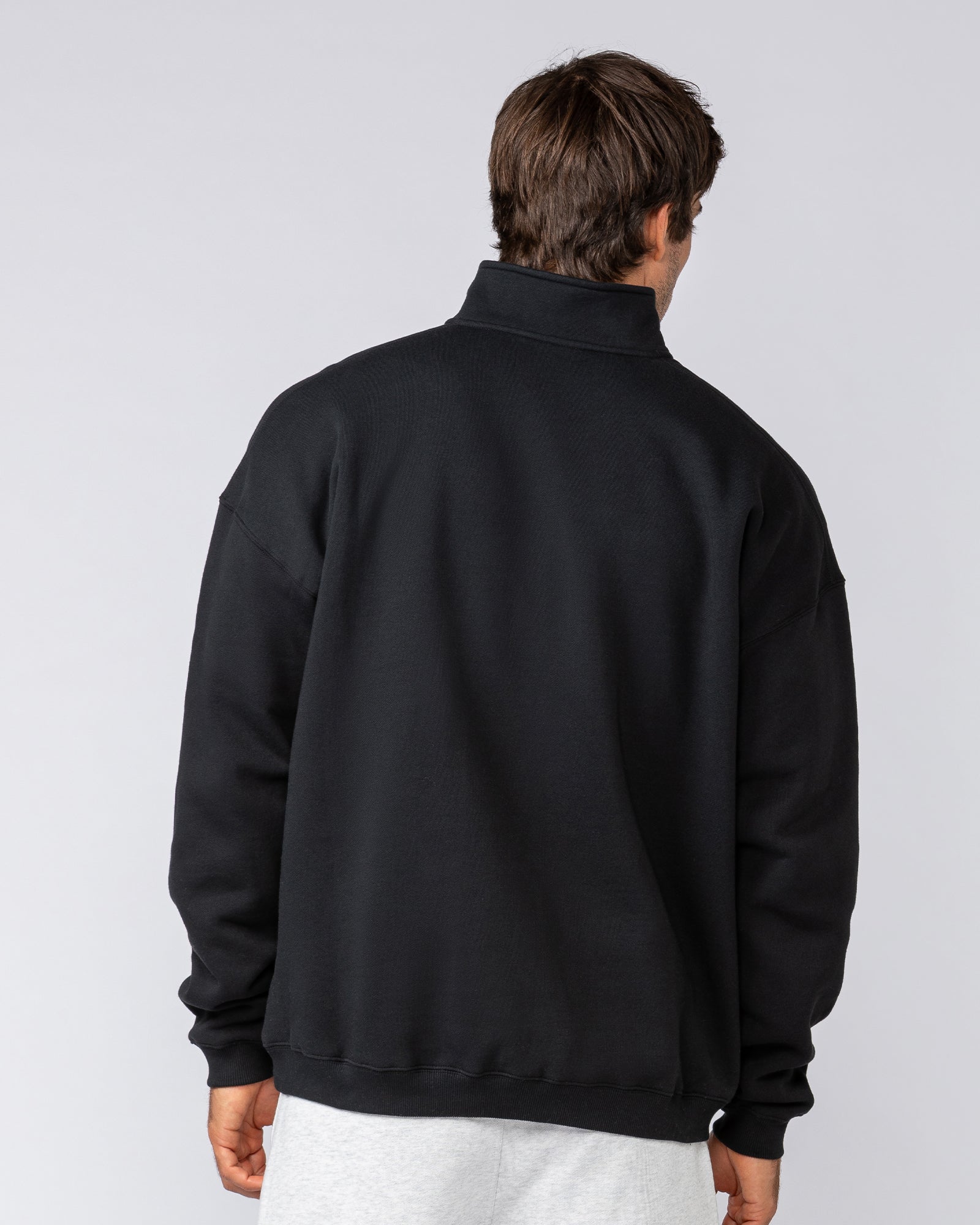 Prep Quarter Zip Through - Black-Jumpers & Hoodies-XS-042512BLK-XS-MNAPPRL41785-5-Muscle Nation