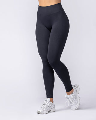 Revealed Seamless Ankle Length Leggings - Black