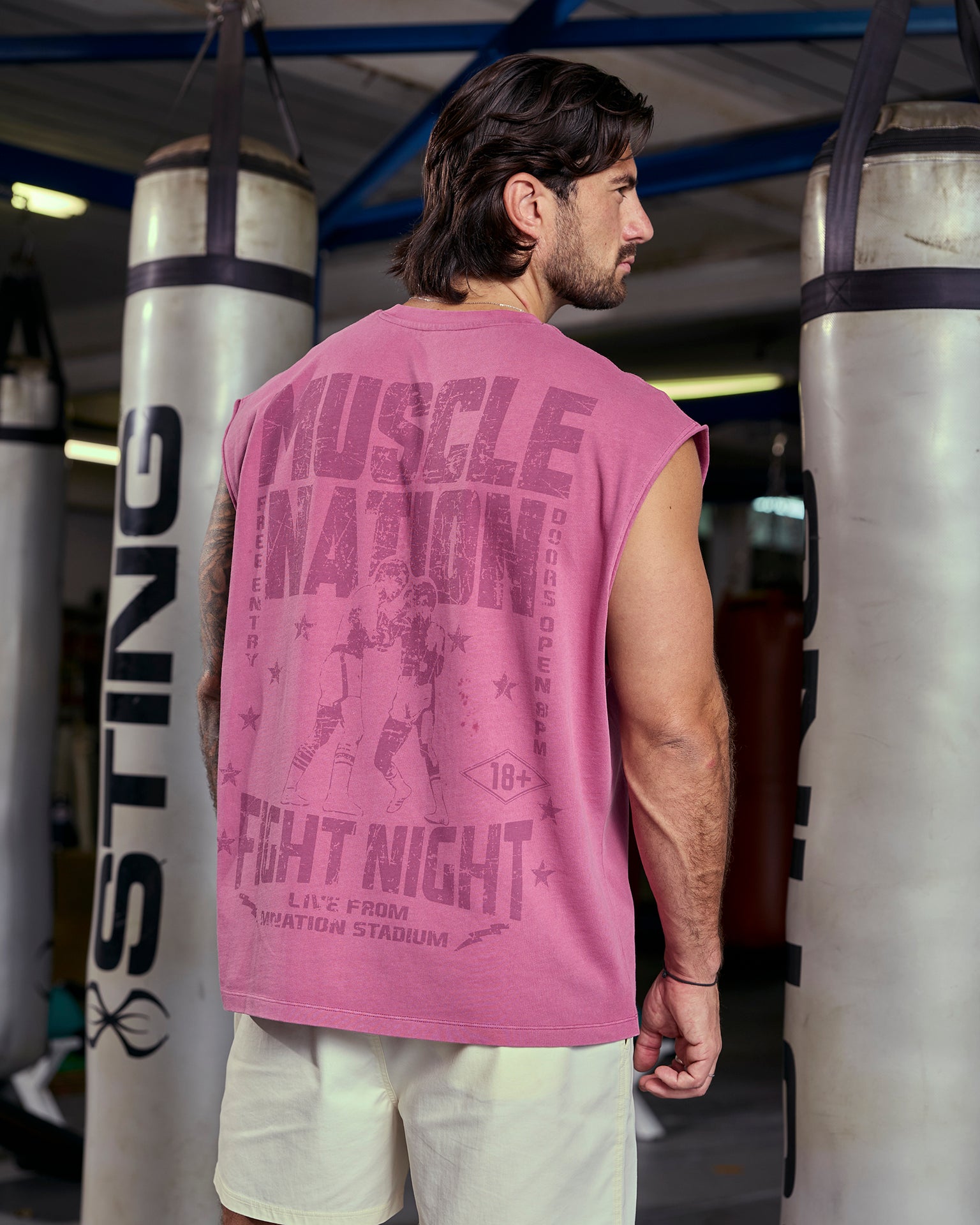 Ringside Vintage Boxy Muscle Tank - Washed Wild Rose-Singlets & Tanks-S-1125141WWDRS-S-MNAPPRL47700-1-Muscle Nation