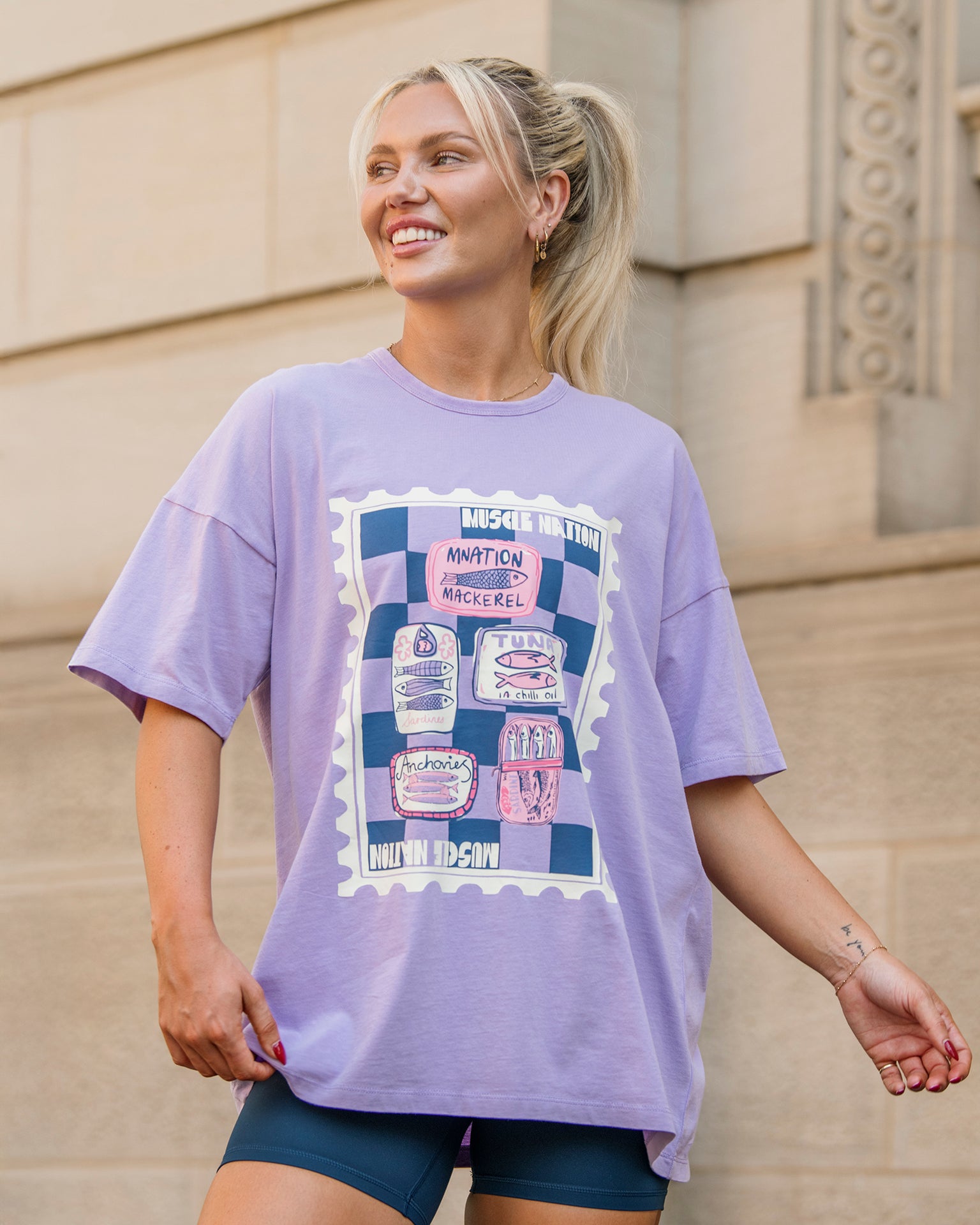 Sardina Oversized Vintage Tee - Washed Iris-T-Shirts-XXS-112546WIRIS-XXS-MNAPPRL46568-1-Muscle Nation