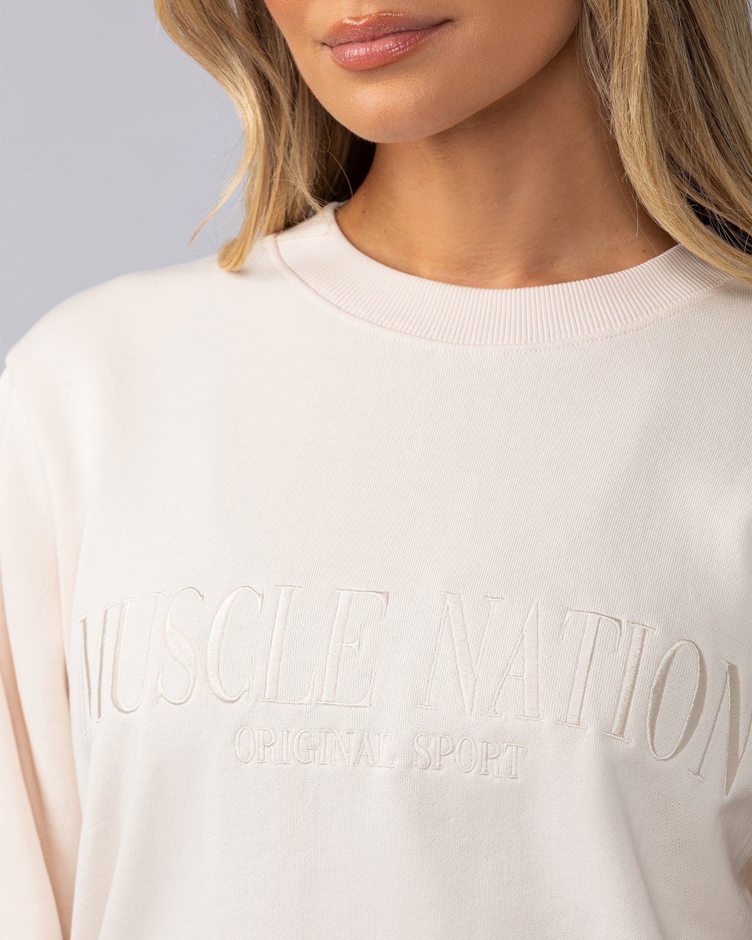 Scholar Relaxed Pullover - Travertine-Tops-XXS-052514TRAV-XXS-MNAPPRL42691-3-Muscle Nation