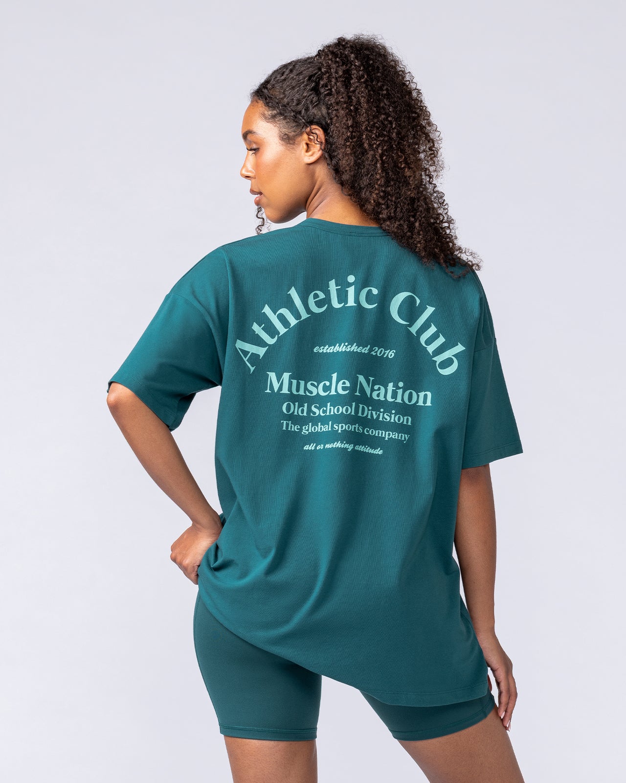 Sports Division Oversized Tee - Hunter Green