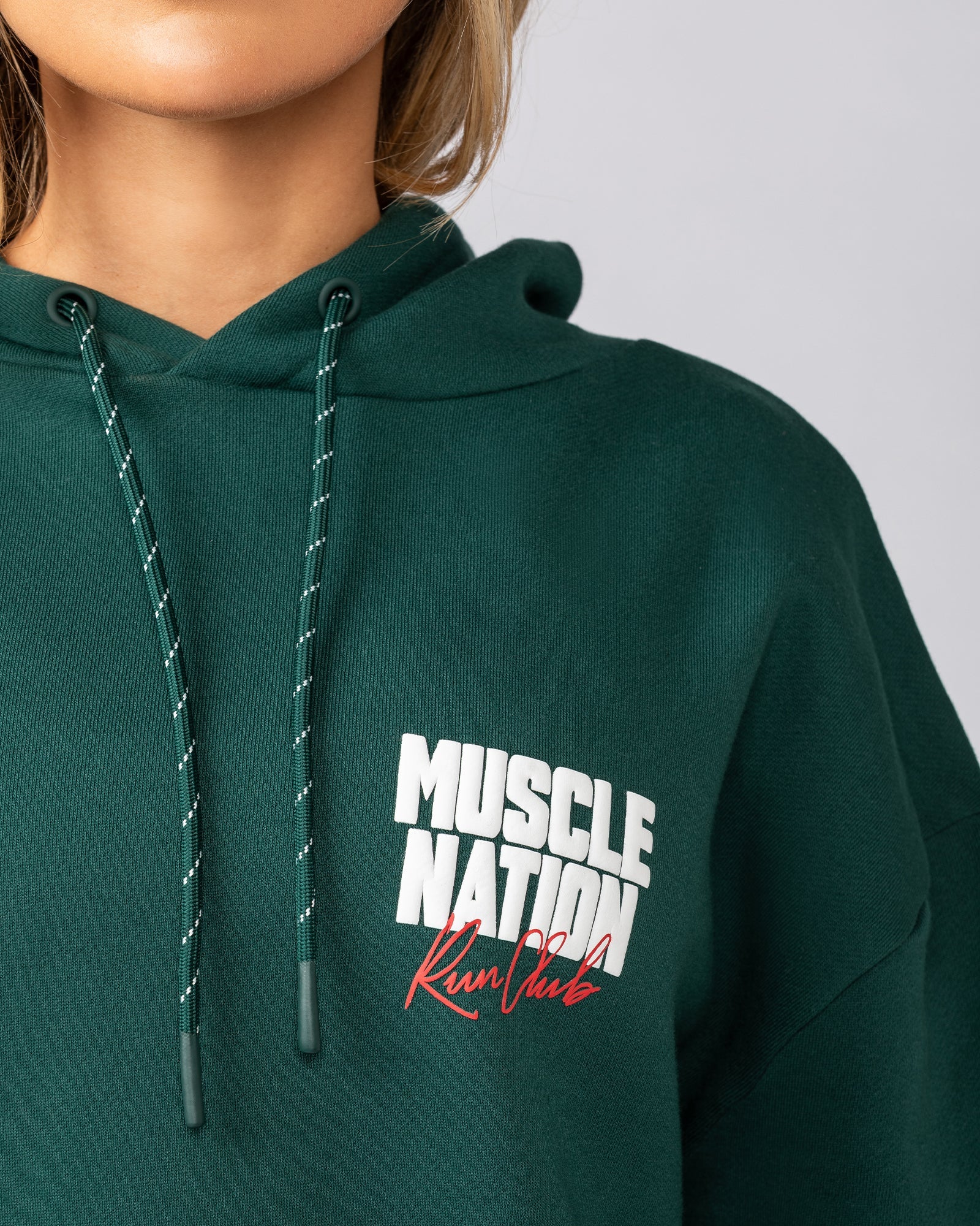Sports Mode Oversized Hoodie - Evergreen-Jumpers & Hoodies-XXS-042542EVEGRN-XXS-MNAPPRL42296-3-Muscle Nation