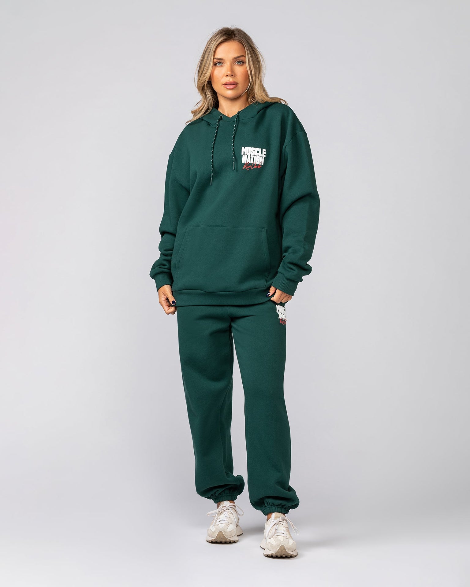 Sports Mode Oversized Hoodie - Evergreen-Jumpers & Hoodies-XXS-042542EVEGRN-XXS-MNAPPRL42296-7-Muscle Nation