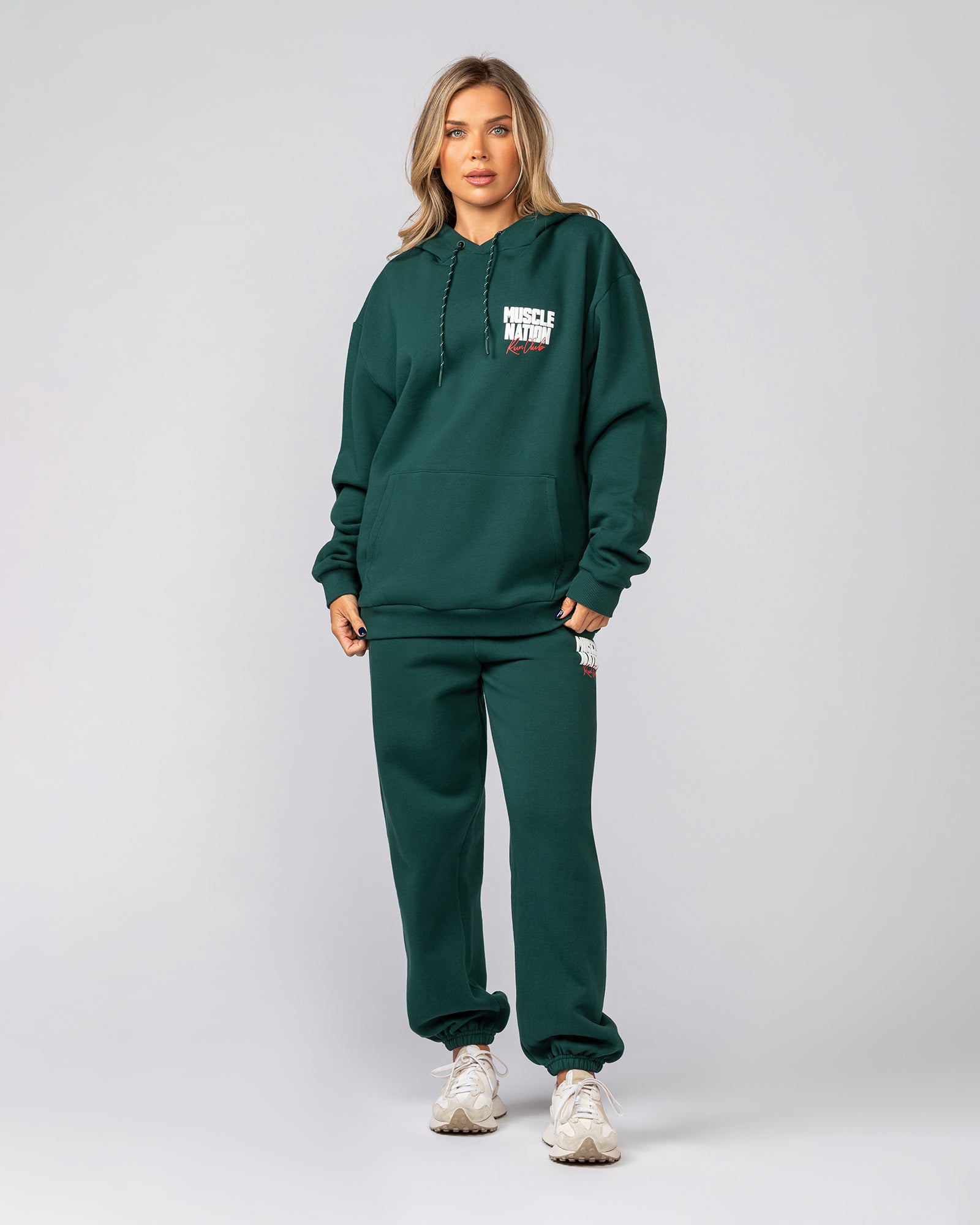 Sports Mode Oversized Hoodie - Evergreen-Jumpers & Hoodies-XXS-042542EVEGRN-XXS-MNAPPRL42296-7-Muscle Nation