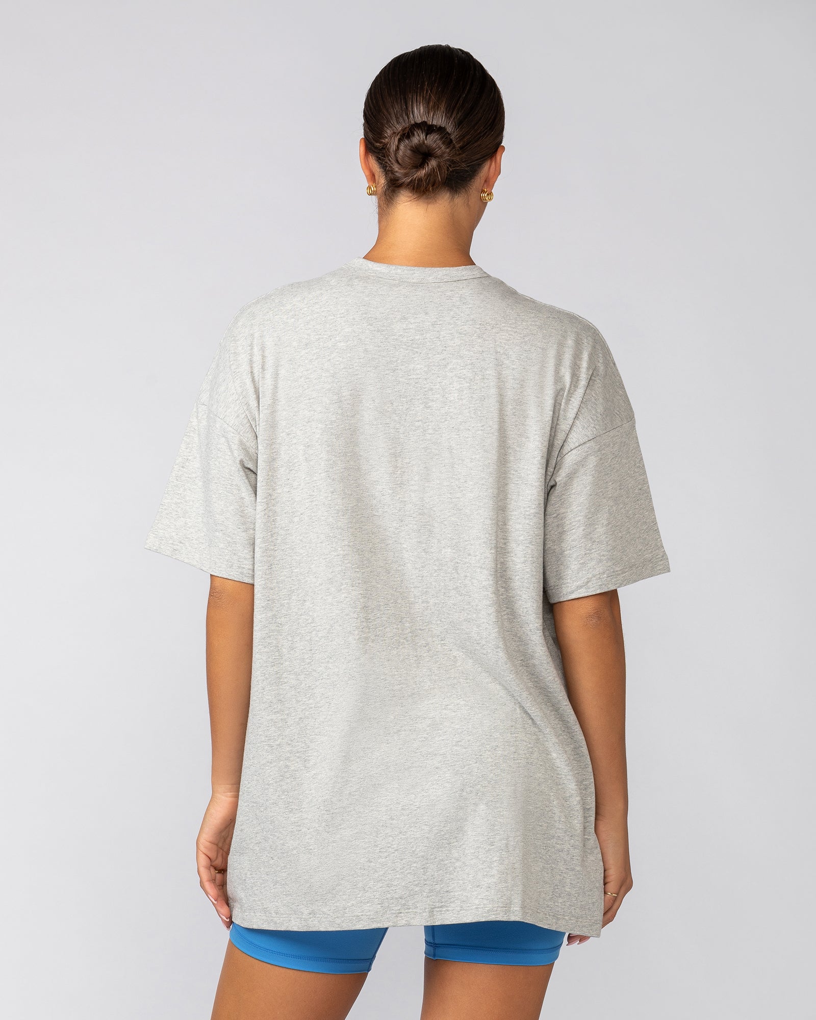 Sports Mode Oversized Tee - Light Grey Marl-T-Shirts-XXS-042538LTGRYMRL-XXS-MNAPPRL42014-5-Muscle Nation