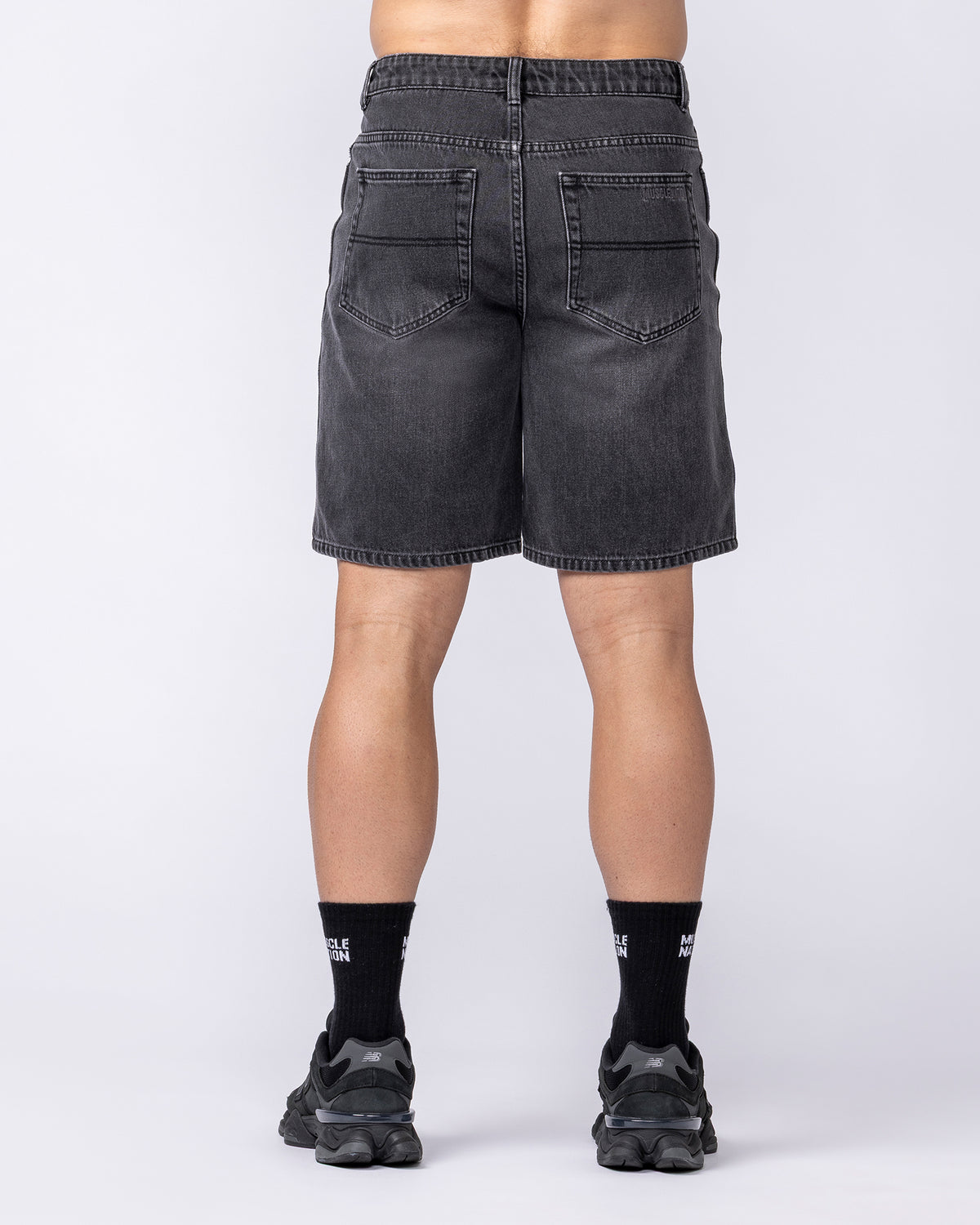 Street Denim Jorts - Washed Black