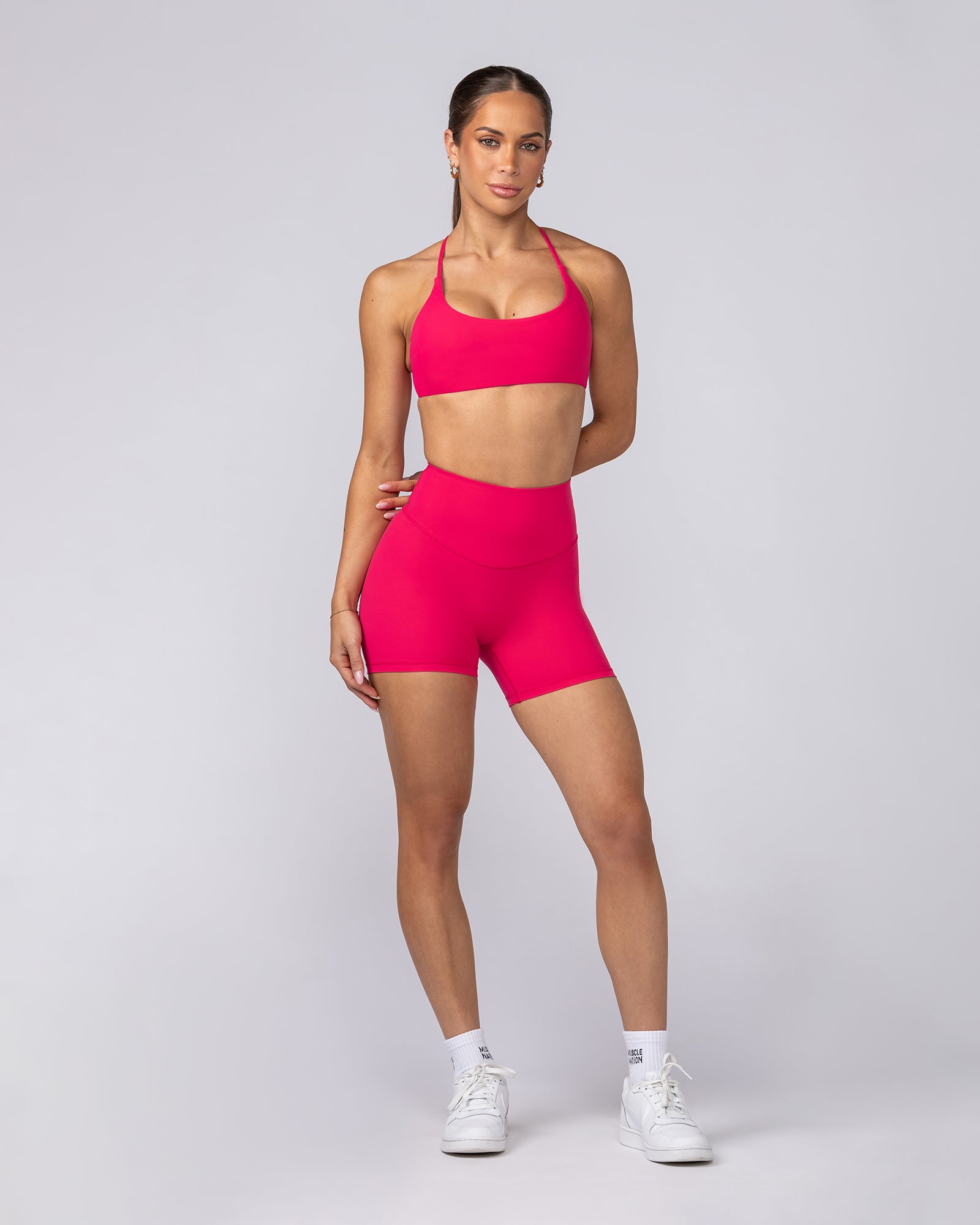 Strike Aura Bralette - Cherry Crimson-Bralettes-XXS-092531CHYCRM-XXS-MNAPPRL44376-5-Muscle Nation