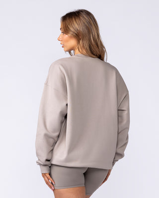Studio Oversized Pullover Oat - Muscle Nation women's hoodie, view 2