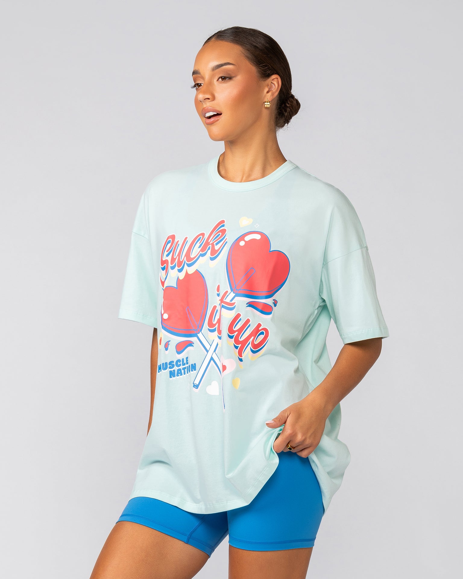 Sweetie Oversized Tee - Salt Water-T-Shirts-XXS-042548SWTR-XXS-MNAPPRL42314-3-Muscle Nation