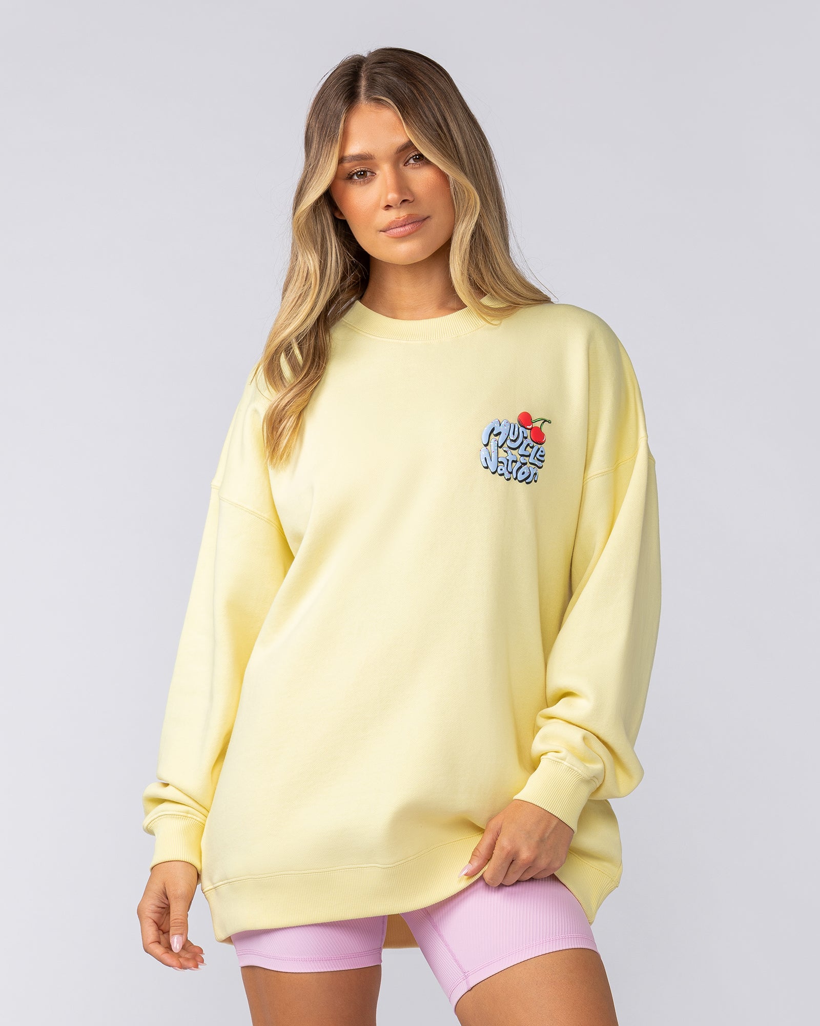 Tasty Oversized Pullover - Limoncello-Tops-XXS-052512LMCO-XXS-MNAPPRL42673-3-Muscle Nation