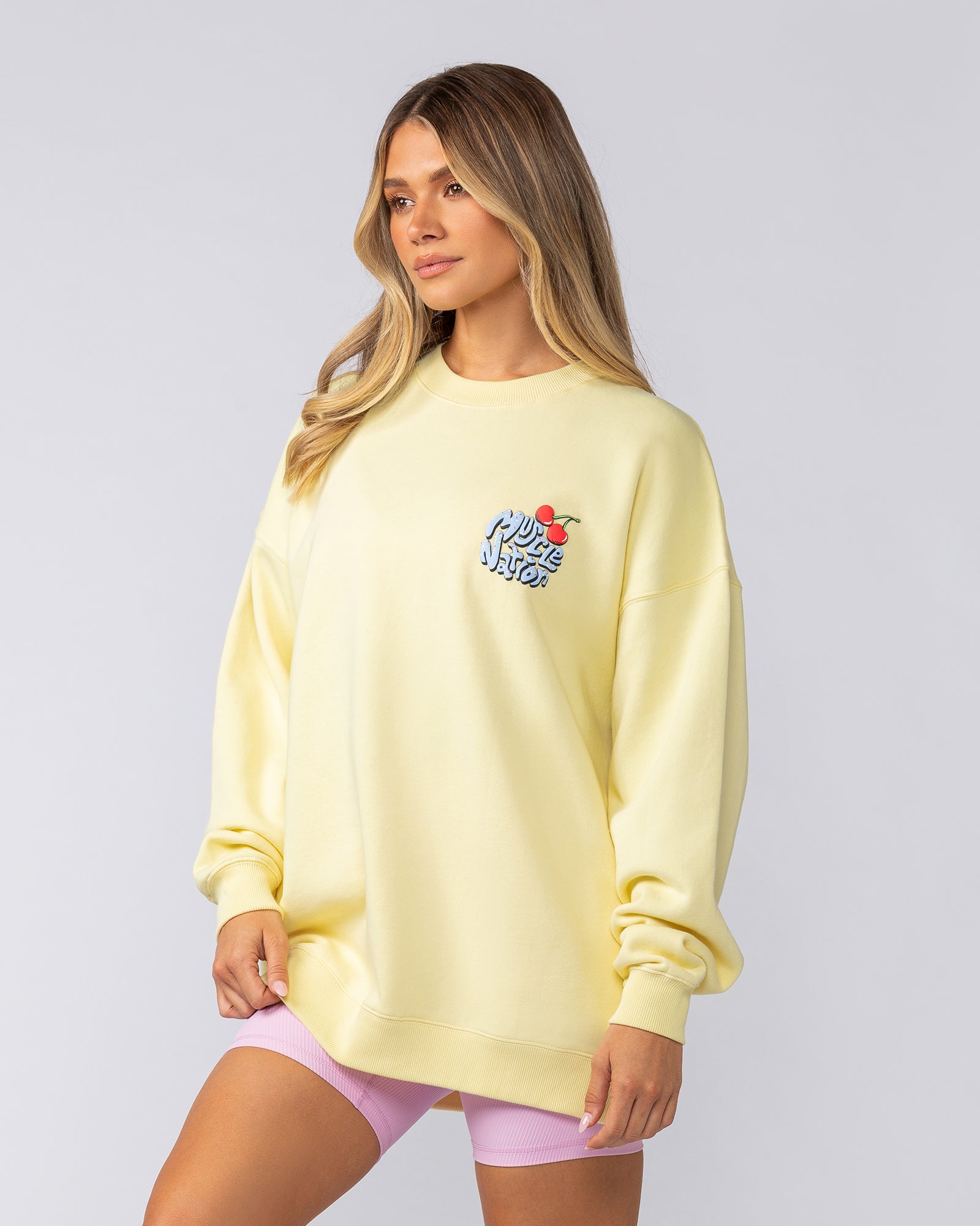 Tasty Oversized Pullover - Limoncello-Tops-XXS-052512LMCO-XXS-MNAPPRL42673-4-Muscle Nation