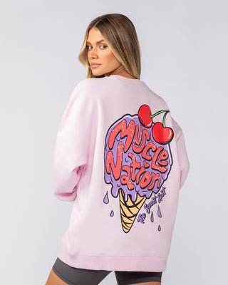 Tasty Oversized Pullover - Pink Lady-Tops-XXS-052512PKLY-XXS-MNAPPRL42664-1-Muscle Nation