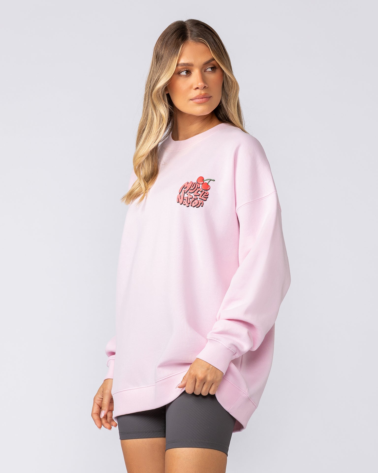 Tasty Oversized Pullover - Pink Lady-Tops-XXS-052512PKLY-XXS-MNAPPRL42664-3-Muscle Nation