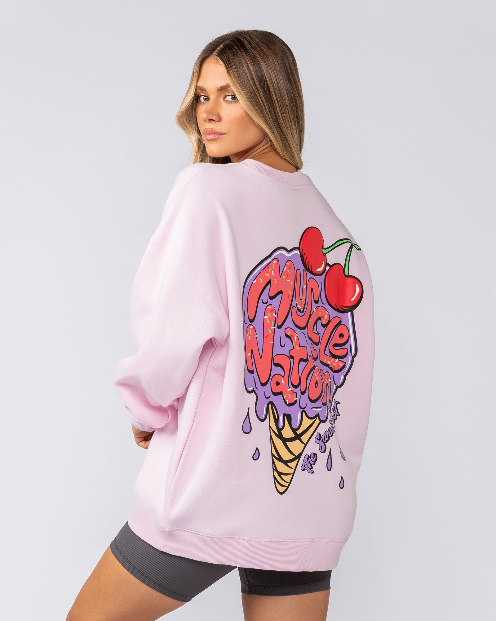 Tasty Oversized Pullover - Pink Lady-Tops-XXS-052512PKLY-XXS-MNAPPRL42664-4-Muscle Nation