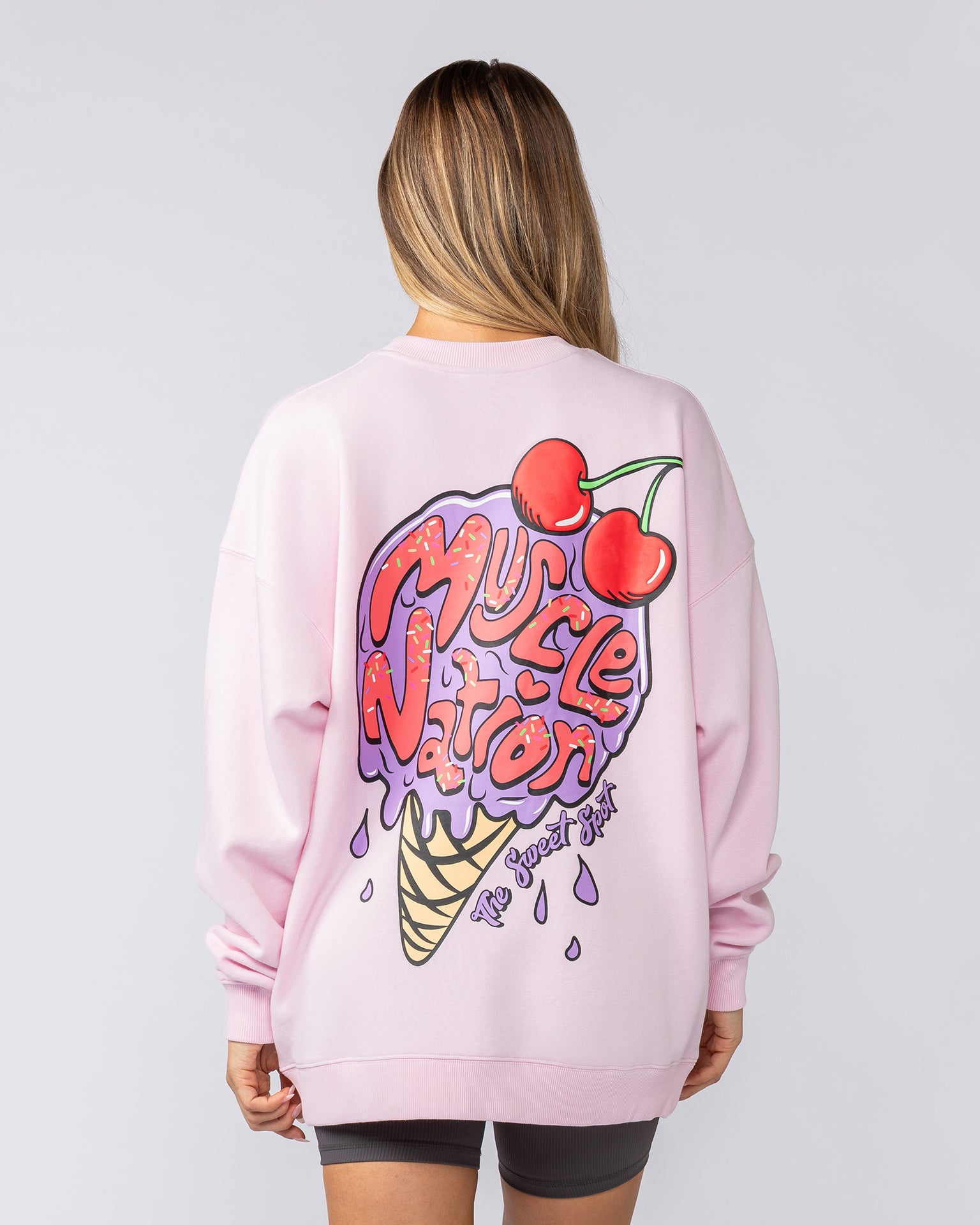 Tasty Oversized Pullover - Pink Lady-Tops-XXS-052512PKLY-XXS-MNAPPRL42664-5-Muscle Nation