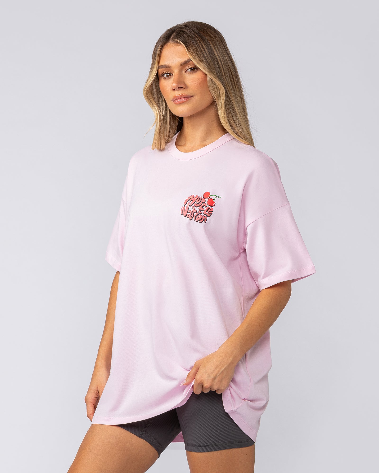 Tasty Oversized Tee - Pink Lady-T-Shirts-XXS-052509PKLY-XXS-MNAPPRL42628-4-Muscle Nation