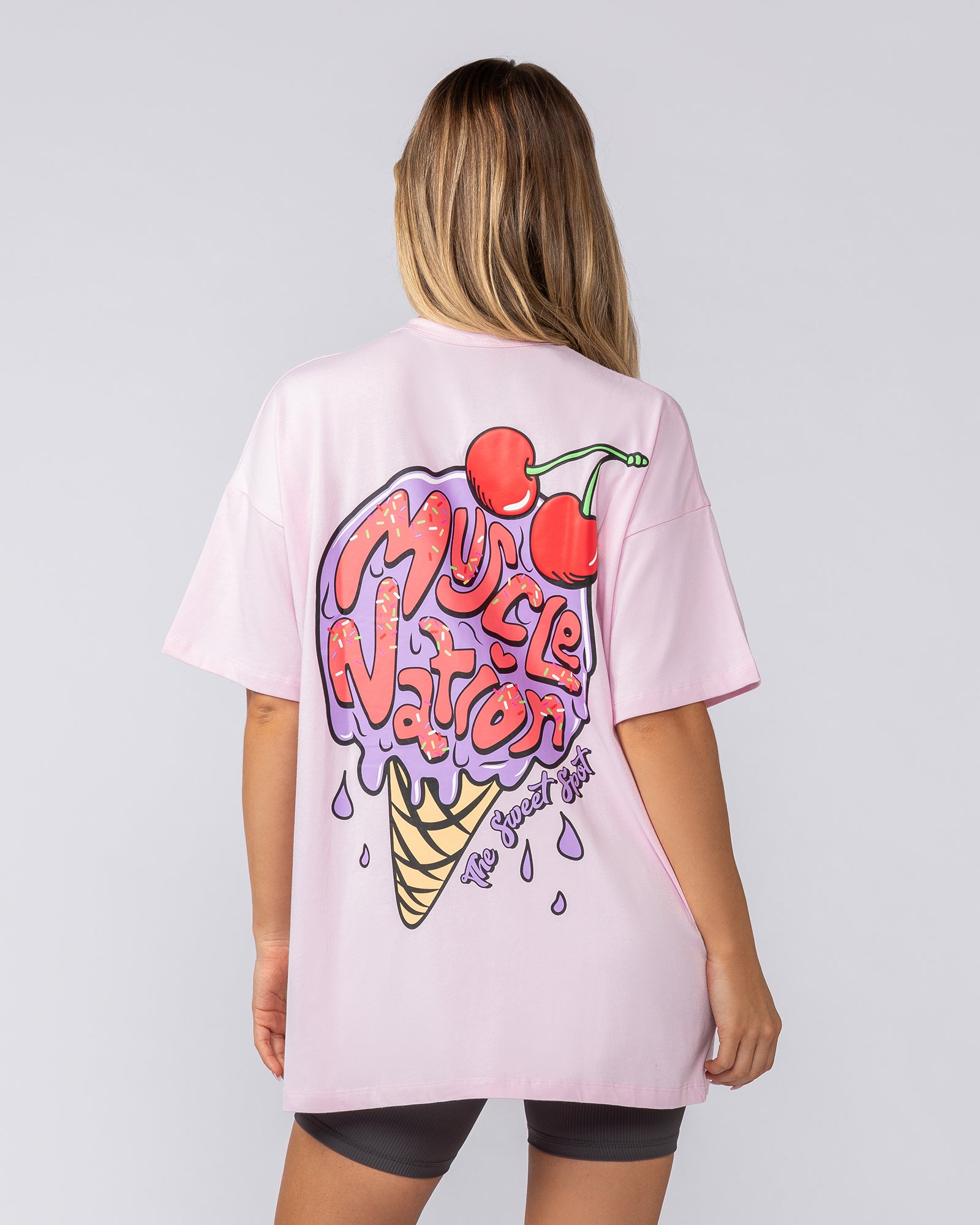 Tasty Oversized Tee - Pink Lady-T-Shirts-XXS-052509PKLY-XXS-MNAPPRL42628-6-Muscle Nation