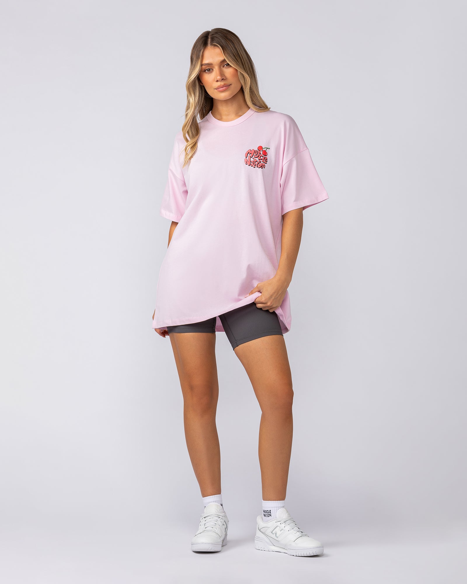 Tasty Oversized Tee - Pink Lady-T-Shirts-XXS-052509PKLY-XXS-MNAPPRL42628-7-Muscle Nation