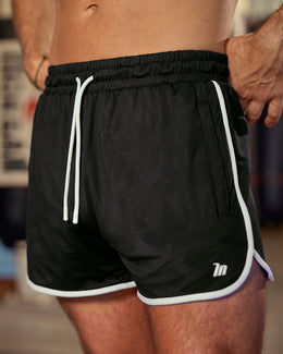 Tech Camo Retro Shorts - Black Camo-Shorts-S-112550BLKCAMO-S-MNAPPRL47125-1-Muscle Nation