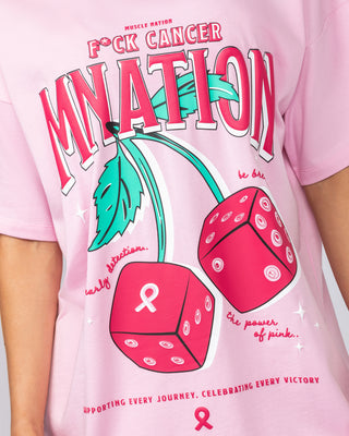 The Power Of Pink Oversized Tee - Shell Pink-T-Shirts-XXS-092533SHLPK-XXS-MNAPPRL44393-2-Muscle Nation