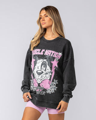 TKO Oversized Vintage Pullover - Washed Black-Tops-XXS-052515WSHBLK-XXS-MNAPPRL42718-2-Muscle Nation