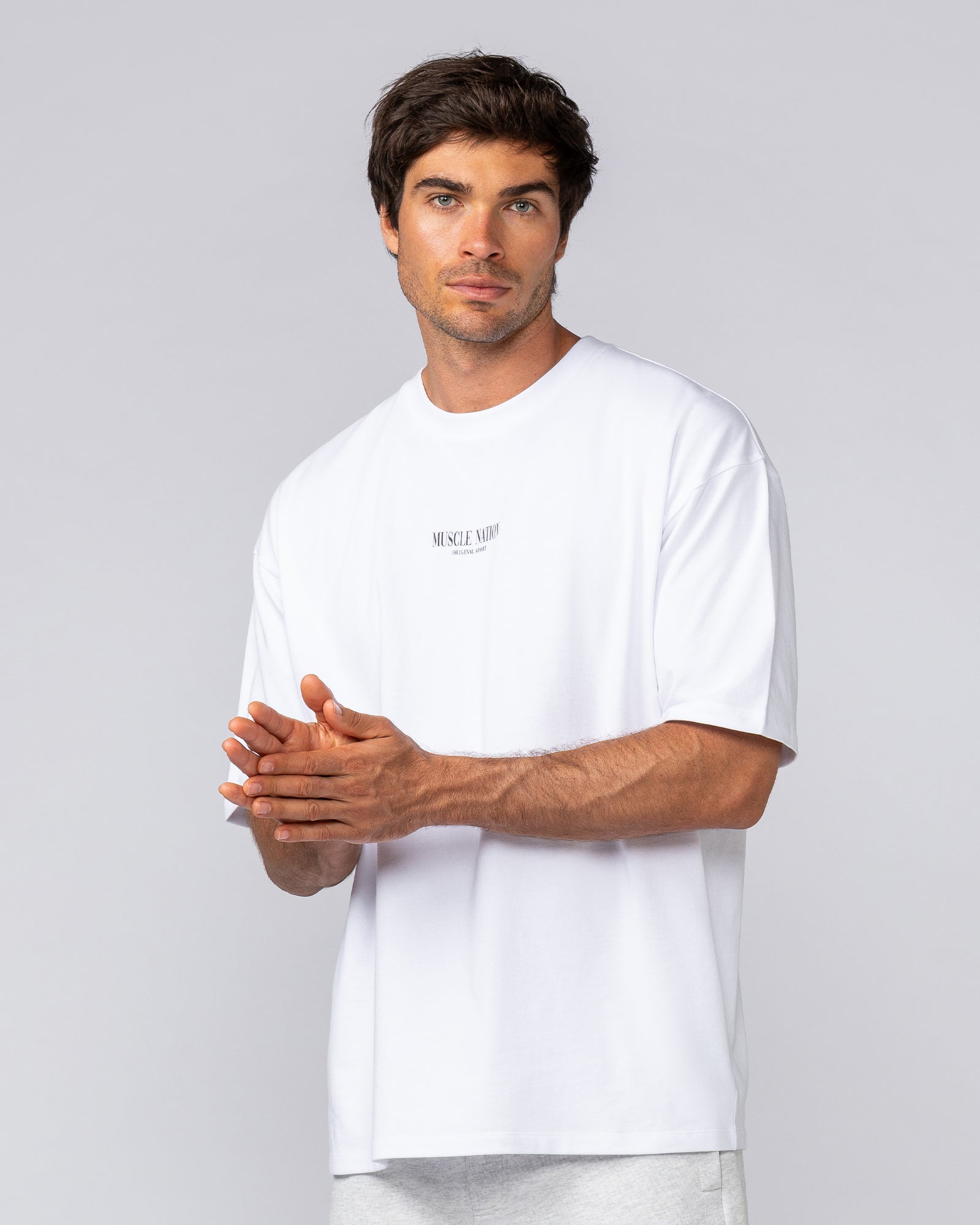 Weekender Oversized Tee - White-T-Shirts-XS-042505WHT-XS-MNAPPRL43314-2-Muscle Nation