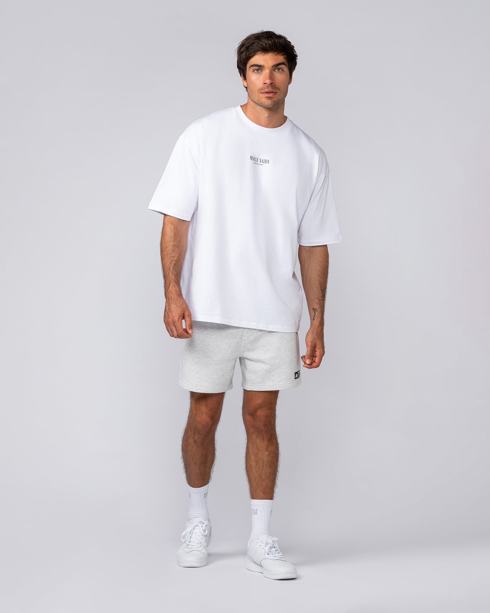 Weekender Oversized Tee - White-T-Shirts-XS-042505WHT-XS-MNAPPRL43314-5-Muscle Nation