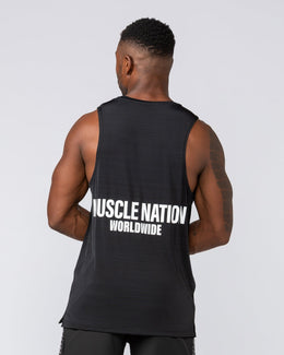 Worldwide Active Tank Black - Muscle Nation men's muscle tank