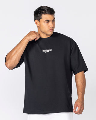 Worldwide Pump Cover Black - Muscle Nation men's gym tee, view 2