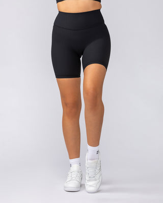 Zero Rise Rib Bike Shorts - Black (Silicone Logo)-Shorts-XXS-042304BLK-XXS-MNAPPRL23321-2-Muscle Nation