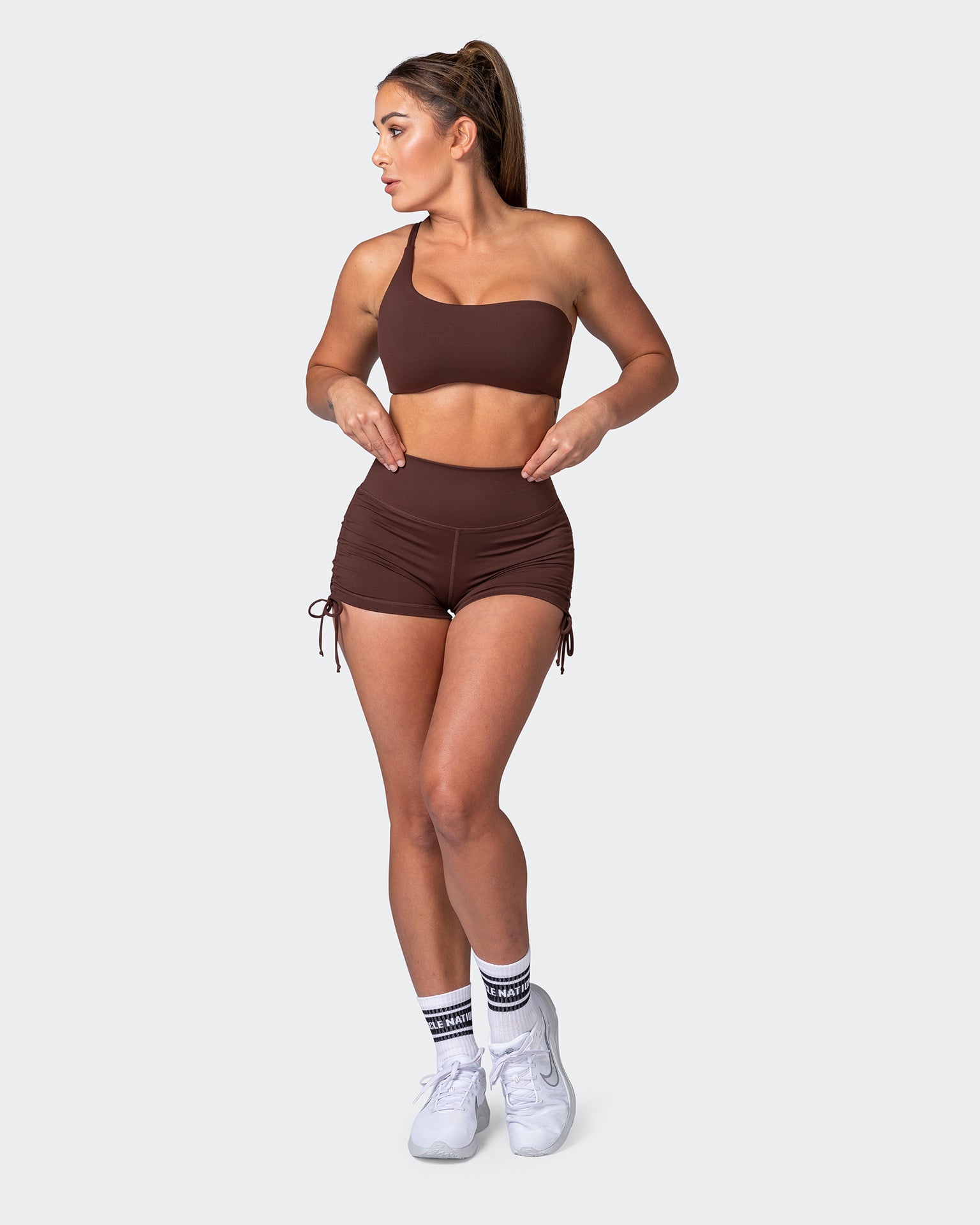 Movement One Shoulder Bralette - Coffee-Bralettes-XS-112243COFFEE-XS-MNAPPRL19845-7-Muscle Nation