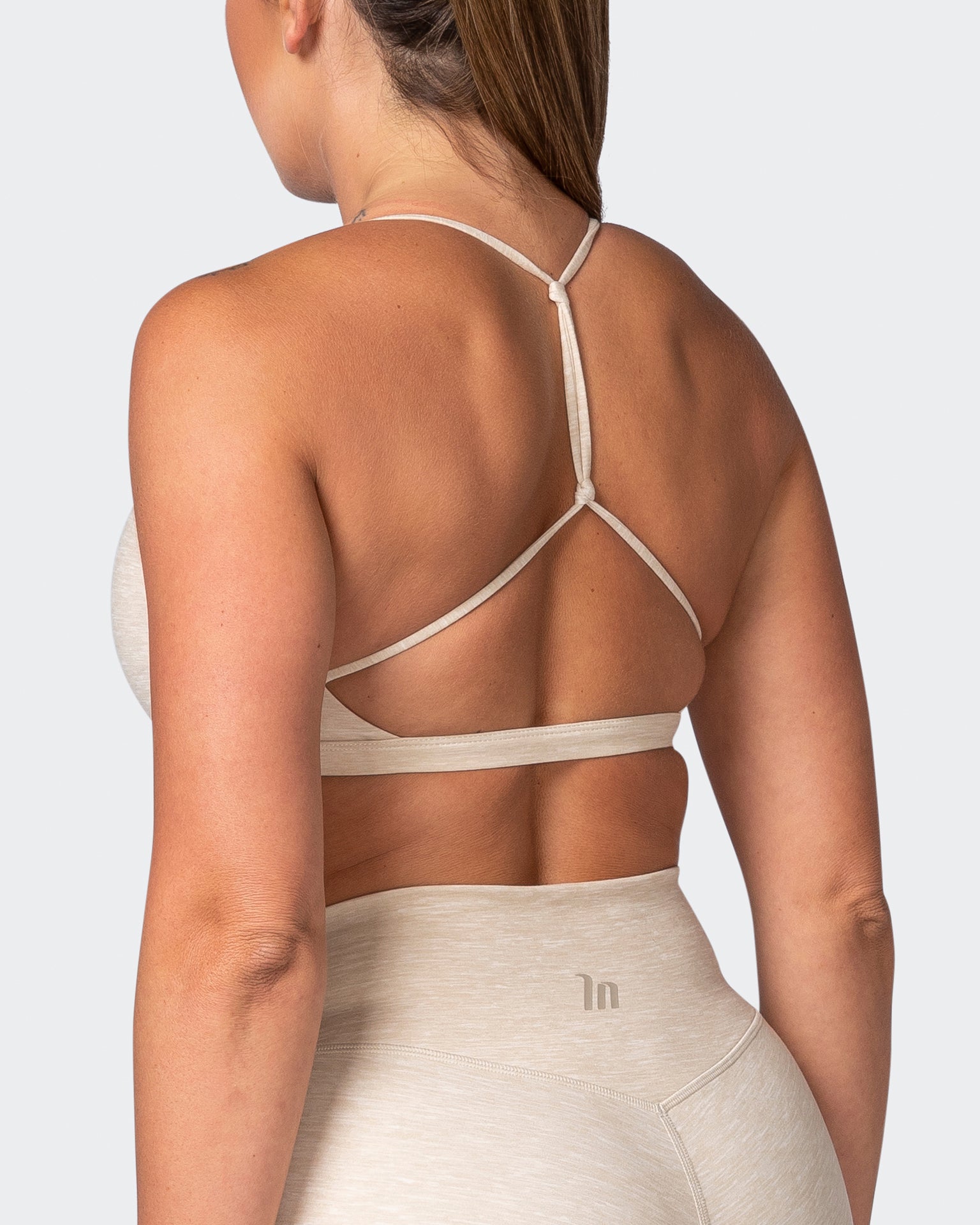 Sun Kissed Bralette - Almond Marl-Bralettes-XS-112215ALMDMAR-XS-MNAPPRL18905-5-Muscle Nation