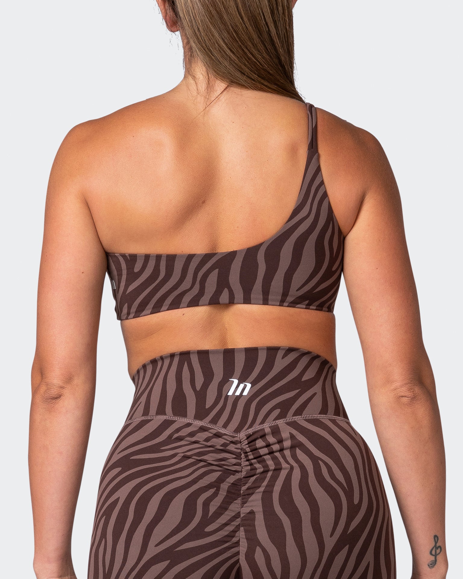 Movement One Shoulder Bralette - Coffee Zebra Print-Bralettes-XS-112243COFZEBPR-XS-MNAPPRL19893-6-Muscle Nation