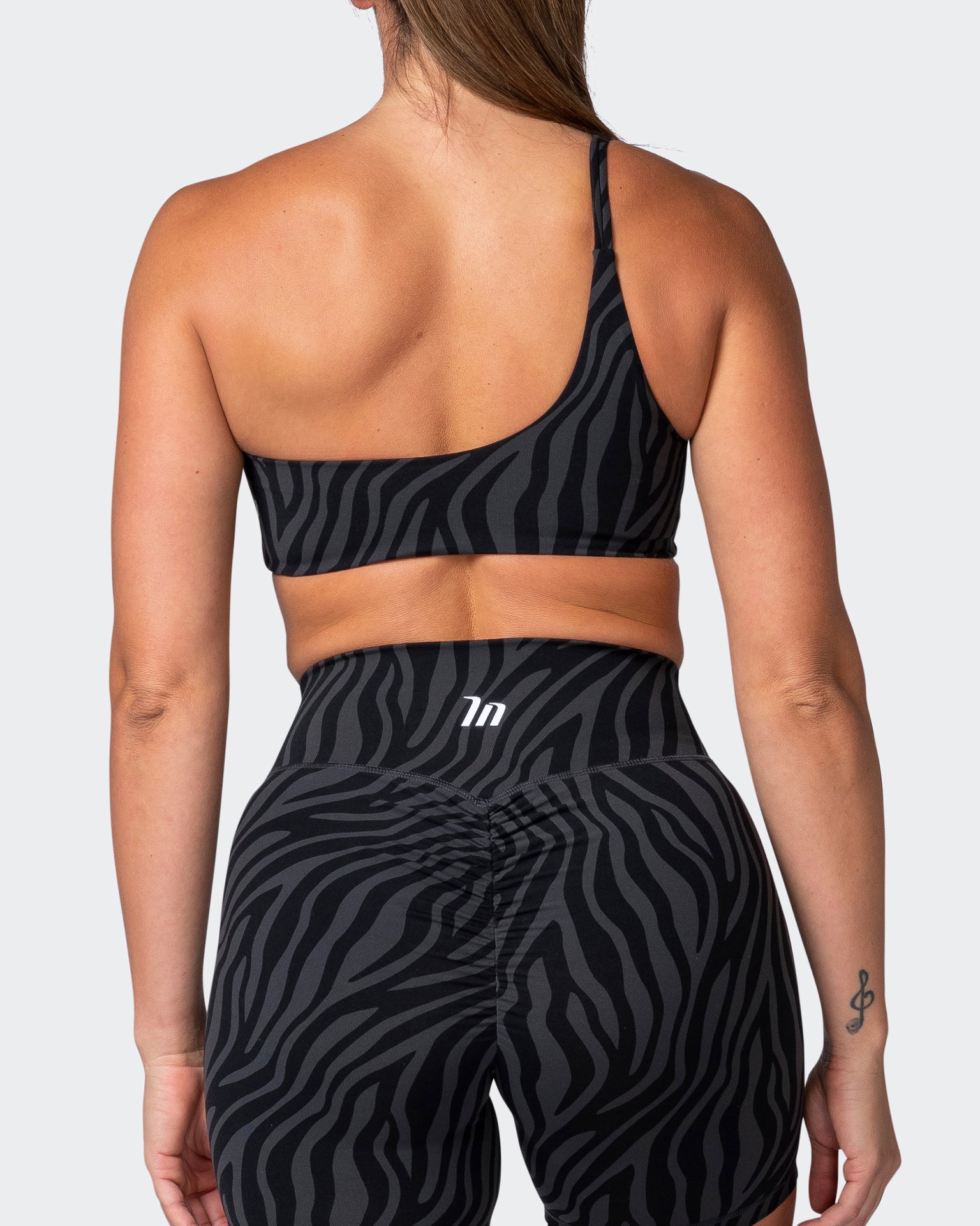 Movement One Shoulder Bralette - Monochrome Zebra Print-Bralettes-XS-112243MCHZEBPR-XS-MNAPPRL19877-6-Muscle Nation