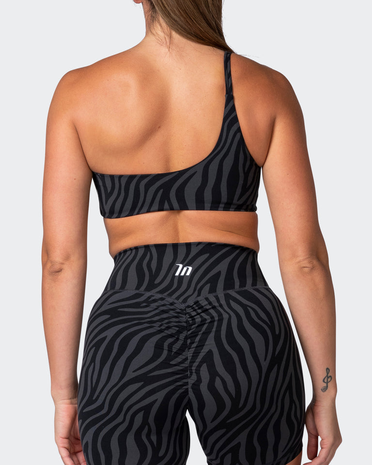 Movement One Shoulder Bralette - Monochrome Zebra Print-Bralettes-XS-112243MCHZEBPR-XS-MNAPPRL19877-6-Muscle Nation