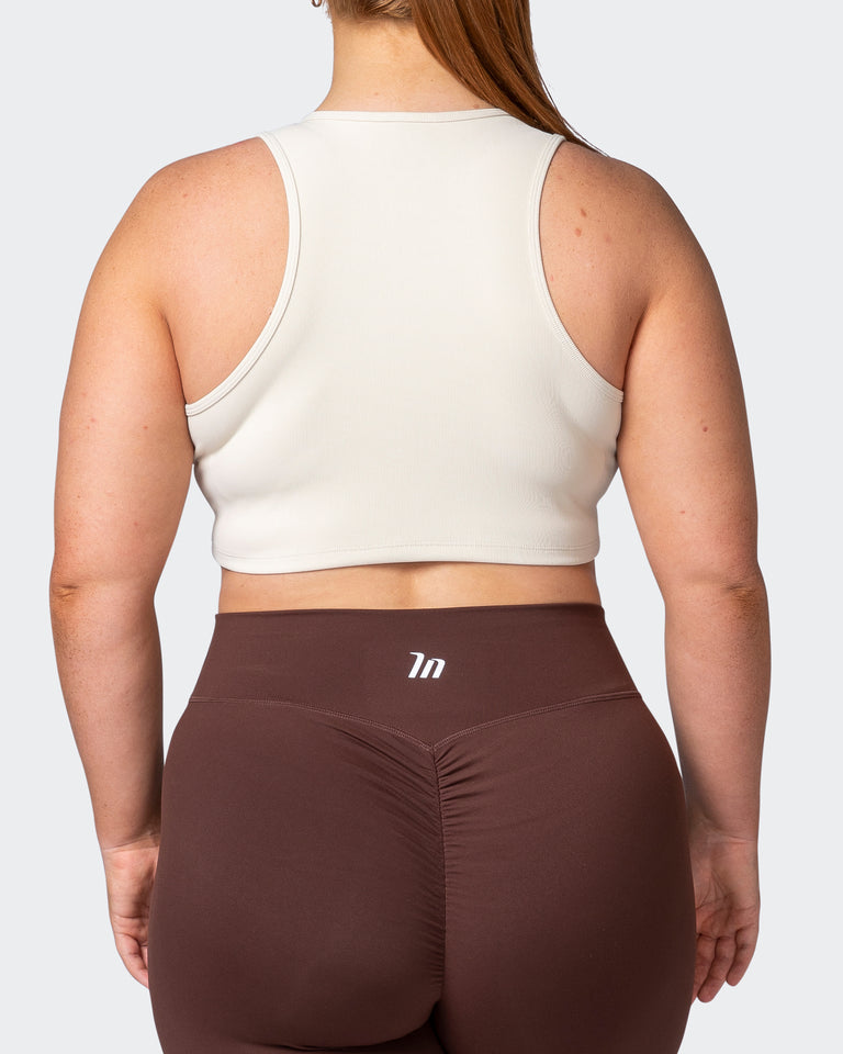 Off Duty Rib Cropped Tank - Cream-Singlets & Tanks-XXS-112230CREAM-XXS-MNAPPRL19324-5-Muscle Nation